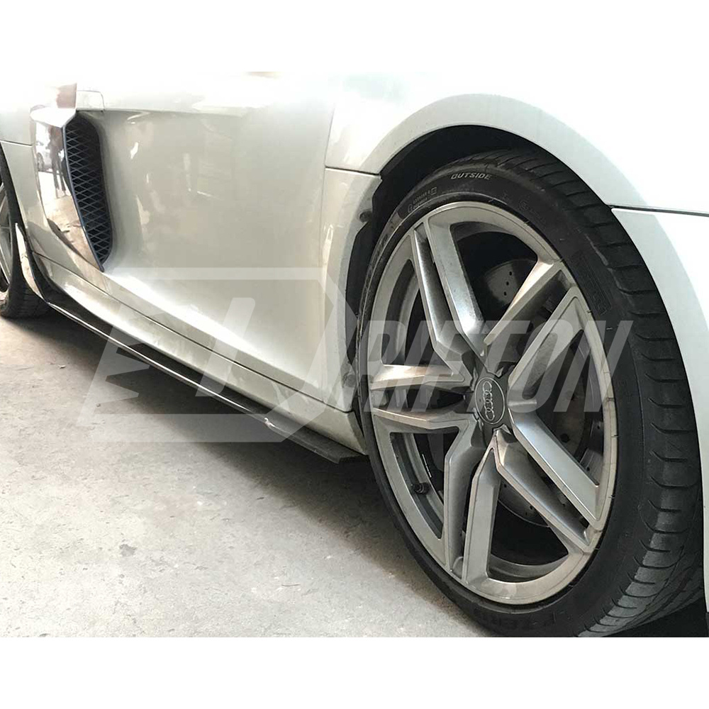 OKing Style Carbon Fiber Side Skirt For Audi R8 2007-2015