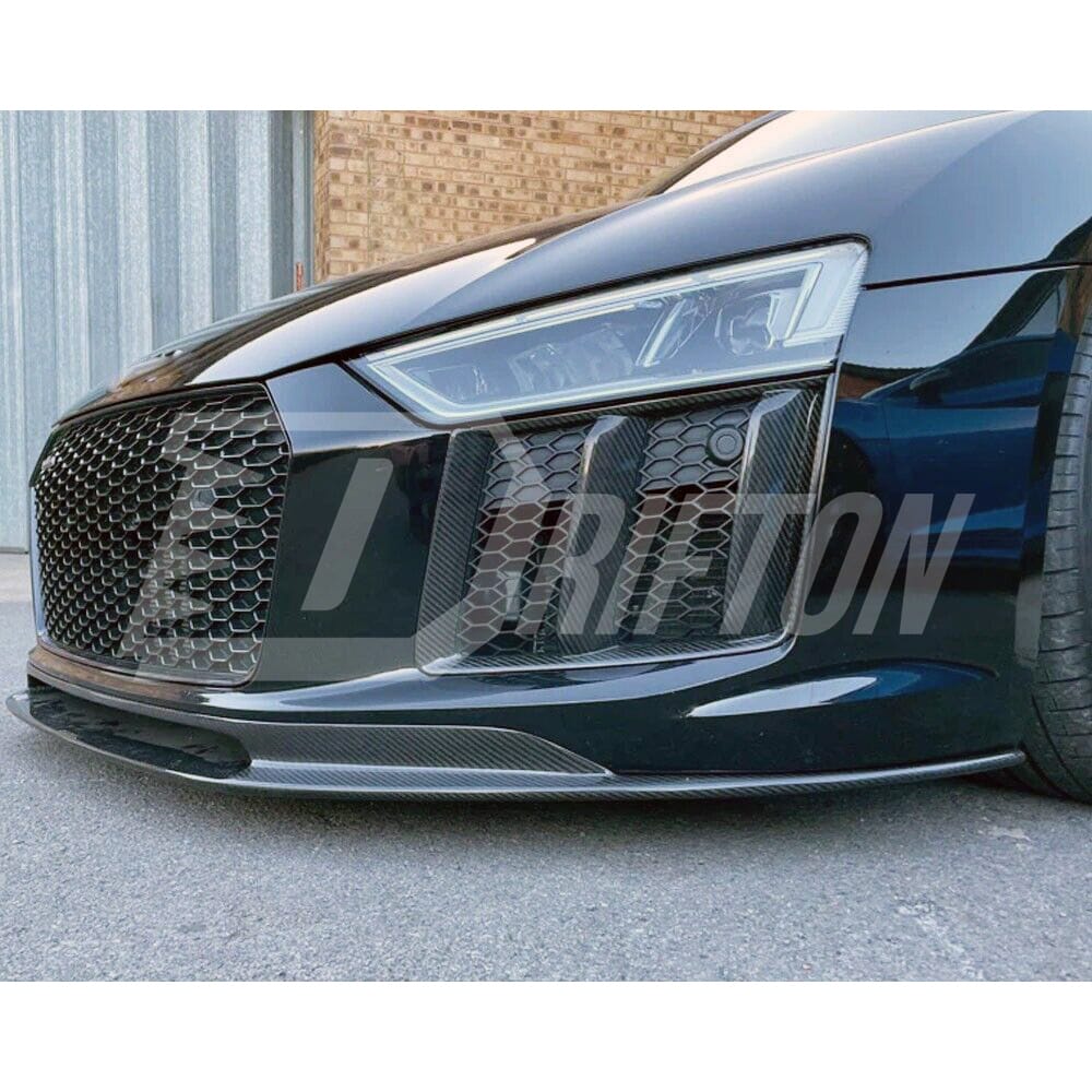Dry Carbon Fiber Front Bumper Side Vents For Audi R8 V10 2016-2019