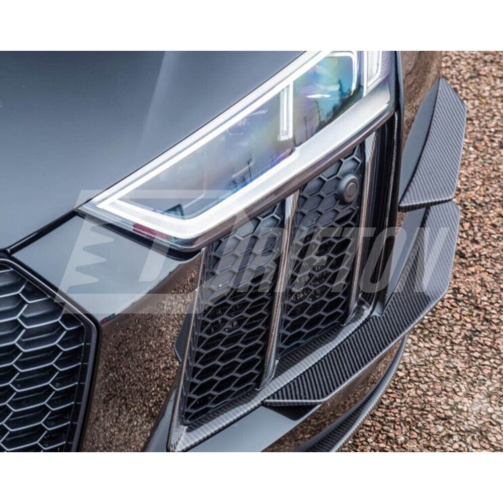Dry Carbon Fiber Front Bumper Side Vents For Audi R8 V10 2016-2019