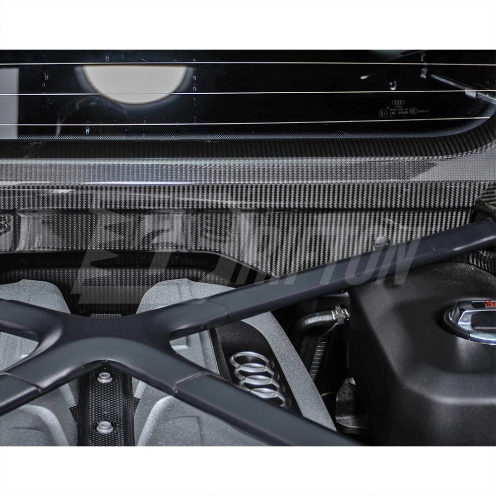 Dry Carbon Fiber Replacement Engine Bay Firewall Panel Cover For Audi R8 2016-2024