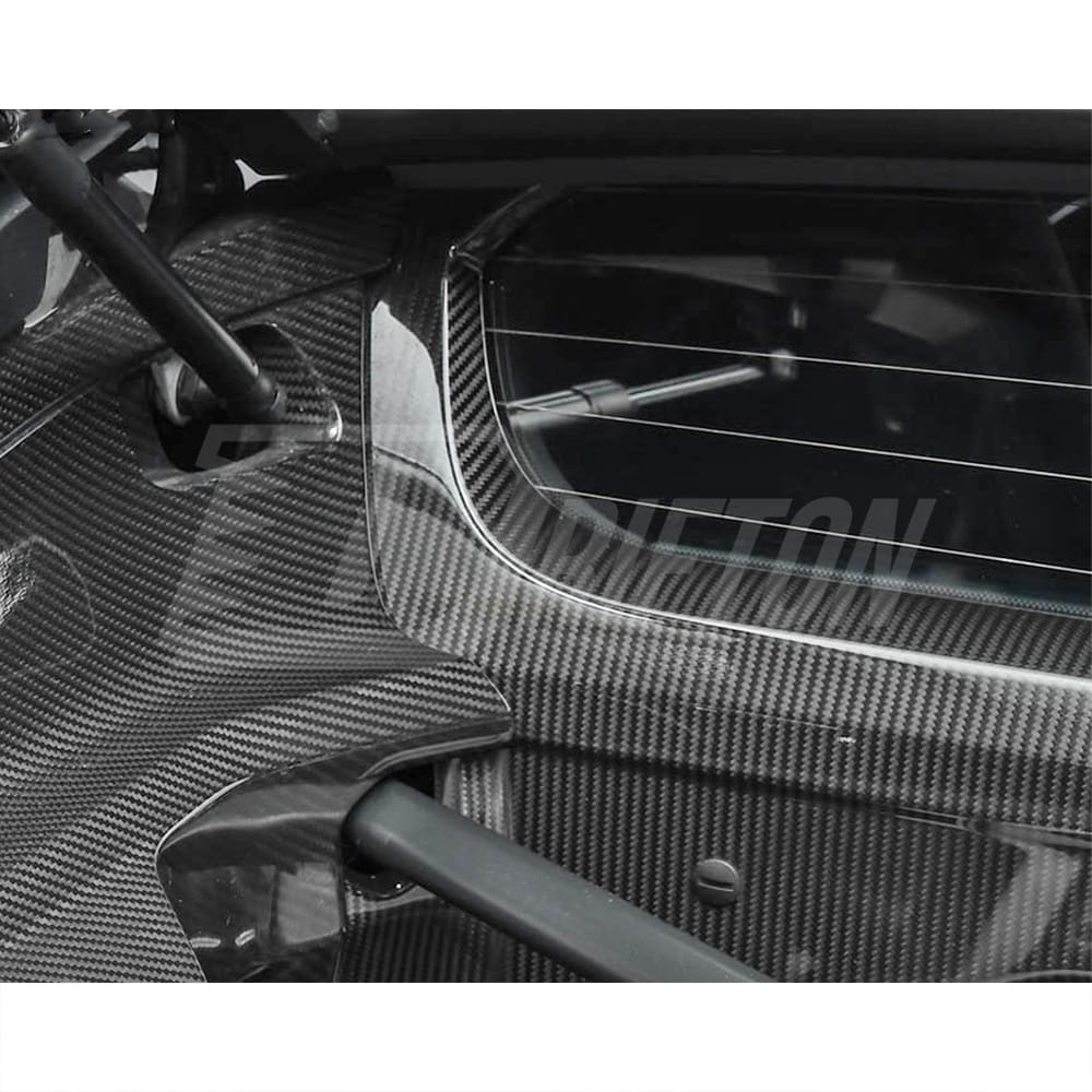 Dry Carbon Fiber Replacement Engine Bay Firewall Panel Cover For Audi R8 2016-2024