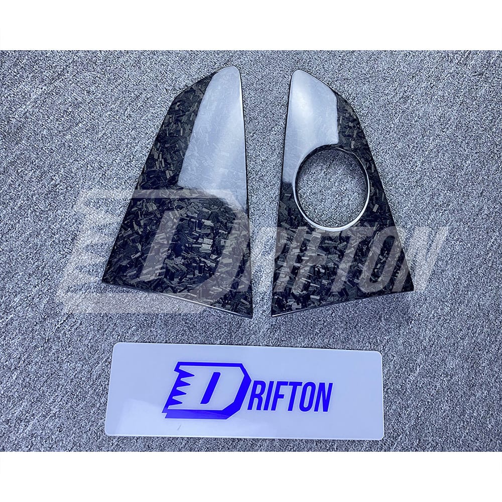 Forged Carbon Fiber Quarter Window Louvers Cover Trim For Audi R8 2016-2024