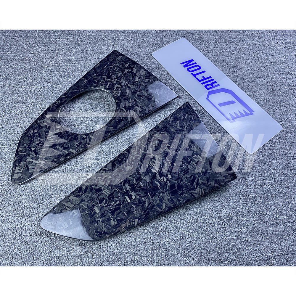 Forged Carbon Fiber Quarter Window Louvers Cover Trim For Audi R8 2016-2024