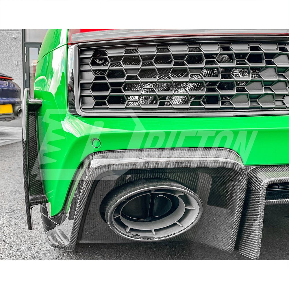 GT RWD Style Dry Carbon Fiber Rear Bumper Canards Splitter For Audi R8 2020-2024