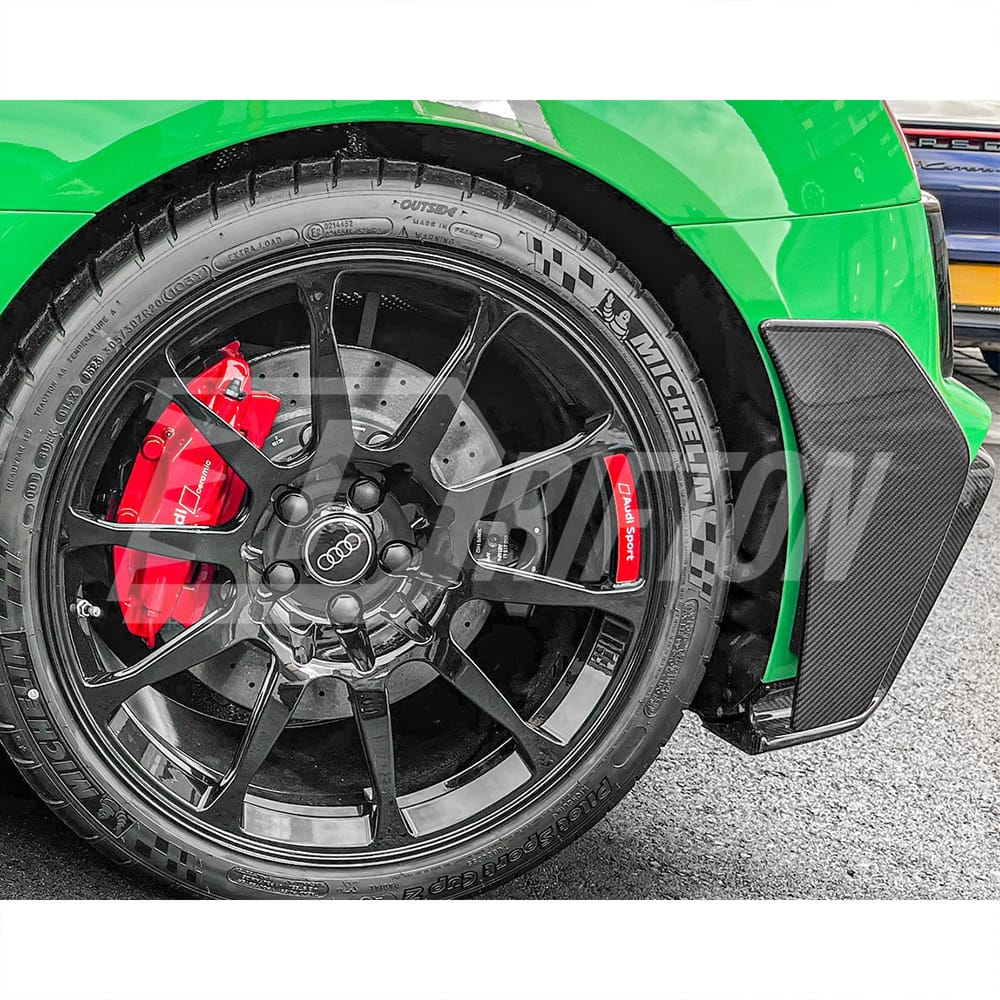 GT RWD Style Dry Carbon Fiber Rear Bumper Canards Splitter For Audi R8 2020-2024