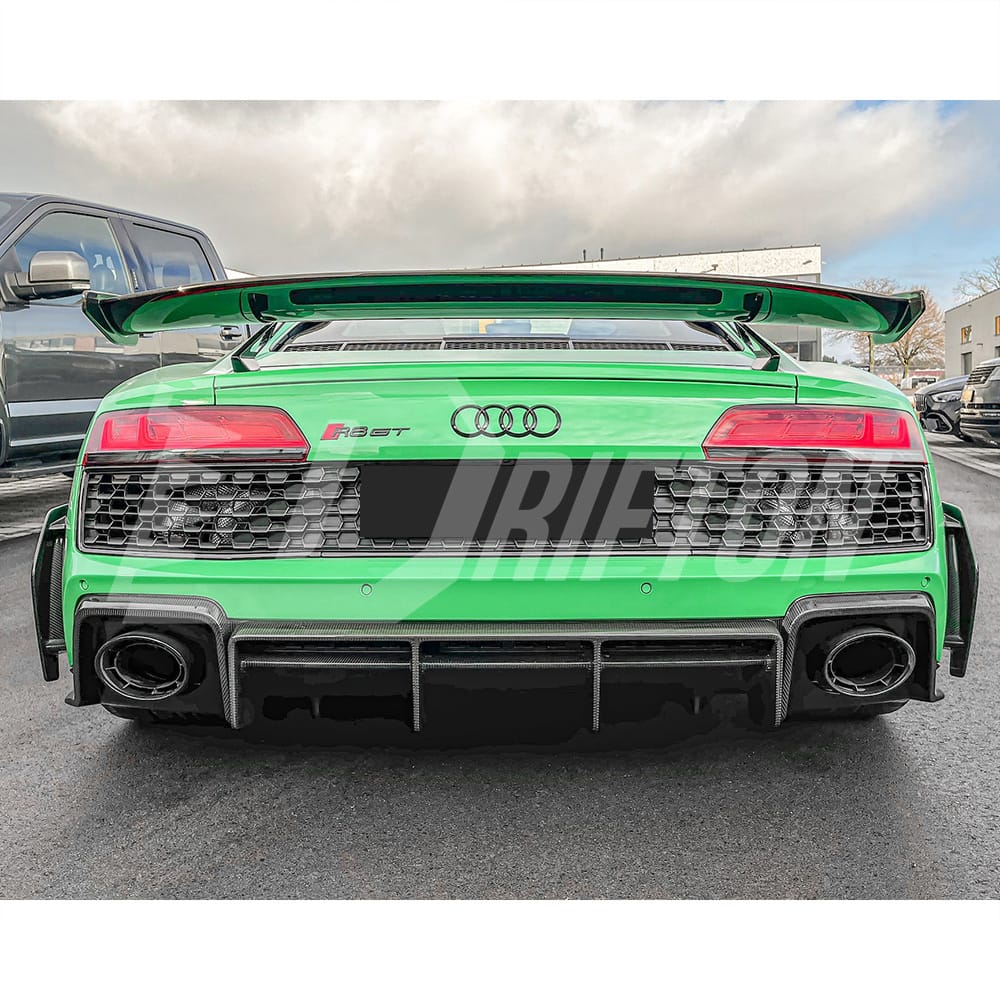 GT RWD Style Dry Carbon Fiber Rear Diffuser For Audi R8 2020-2024