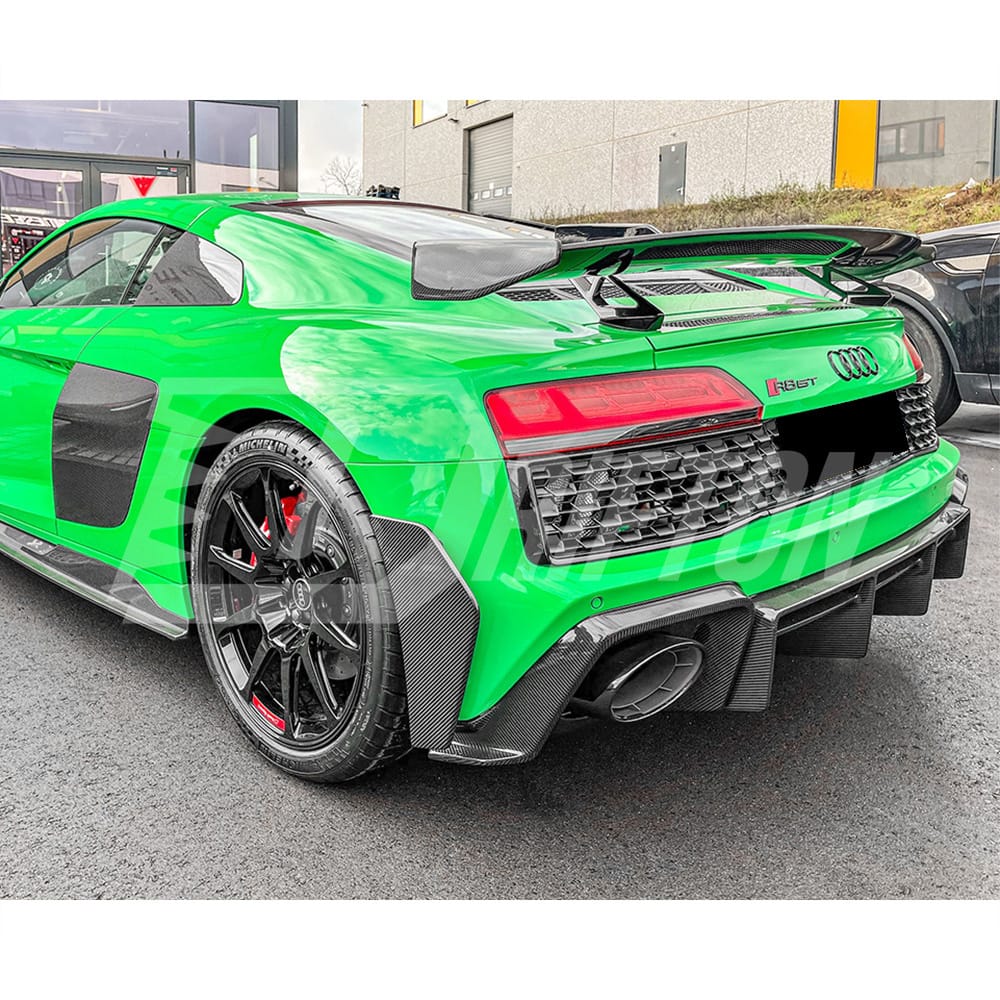 GT RWD Style Dry Carbon Fiber Rear Diffuser For Audi R8 2020-2024