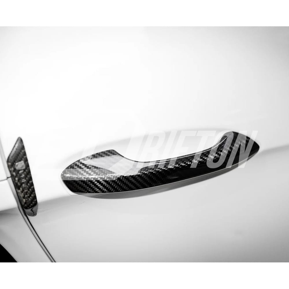 Dry Carbon Fiber Door Handle Cover For Porsche 718 Cayman Boxster 2016-2018