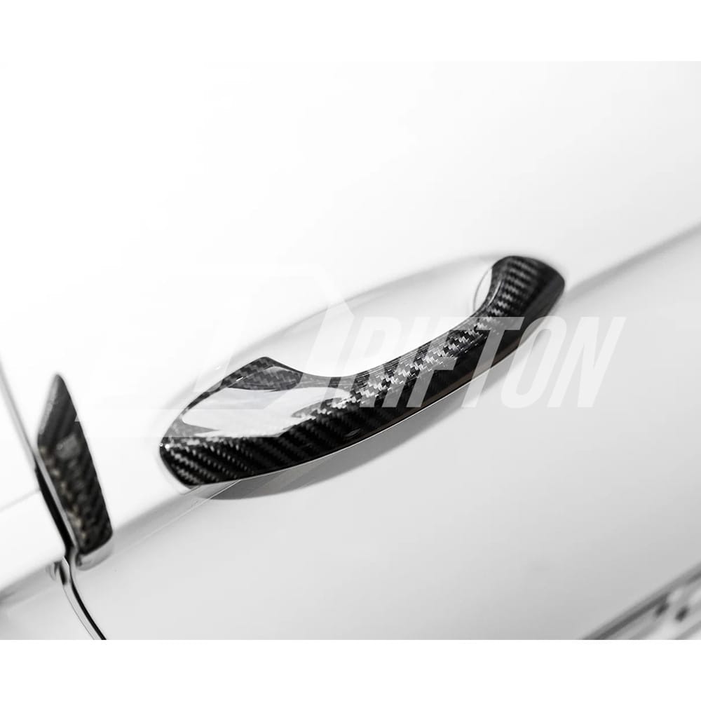 Dry Carbon Fiber Door Handle Cover For Porsche 718 Cayman Boxster 2016-2018