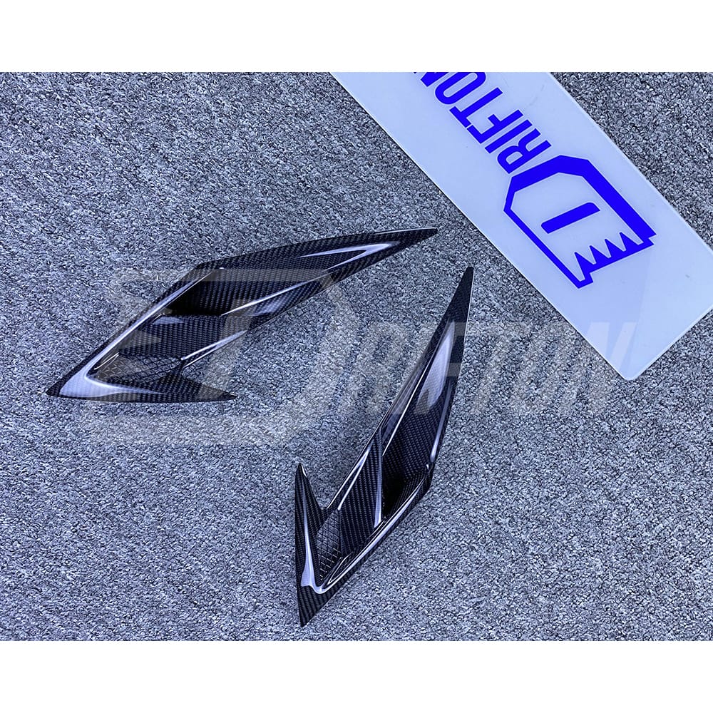 PT Style Dry Carbon Fiber Front Fender Vent For Ferrari F8 2020-2022