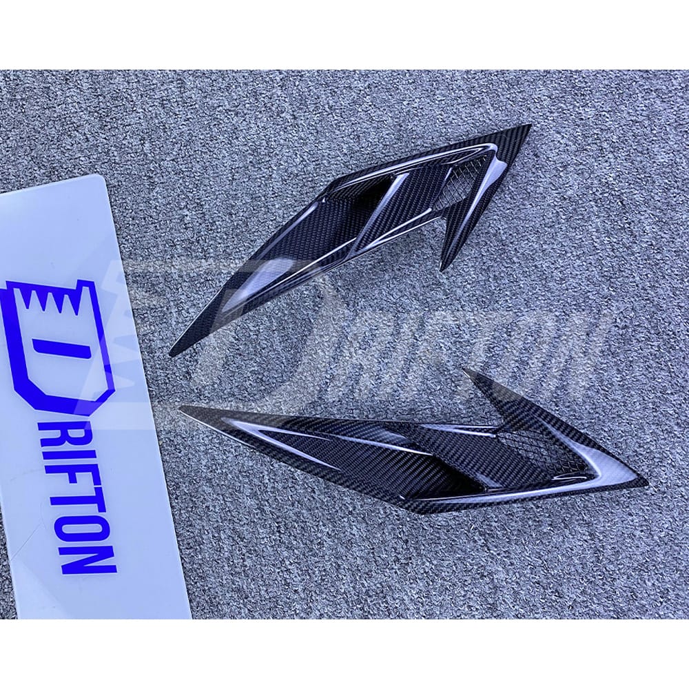 PT Style Dry Carbon Fiber Front Fender Vent For Ferrari F8 2020-2022