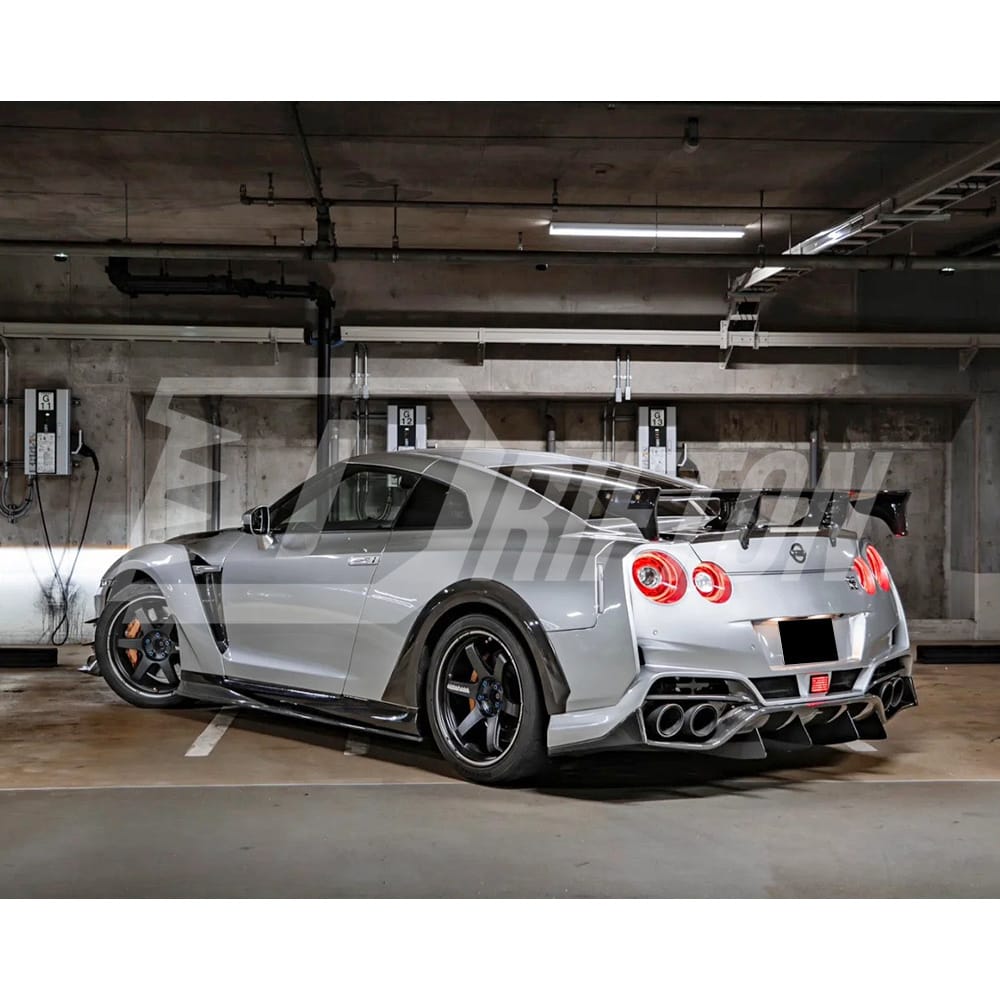 TopSecret Style Carbon Fiebr Rear Spoiler GT Wing For NISSAN R35 GTR 2008-2019