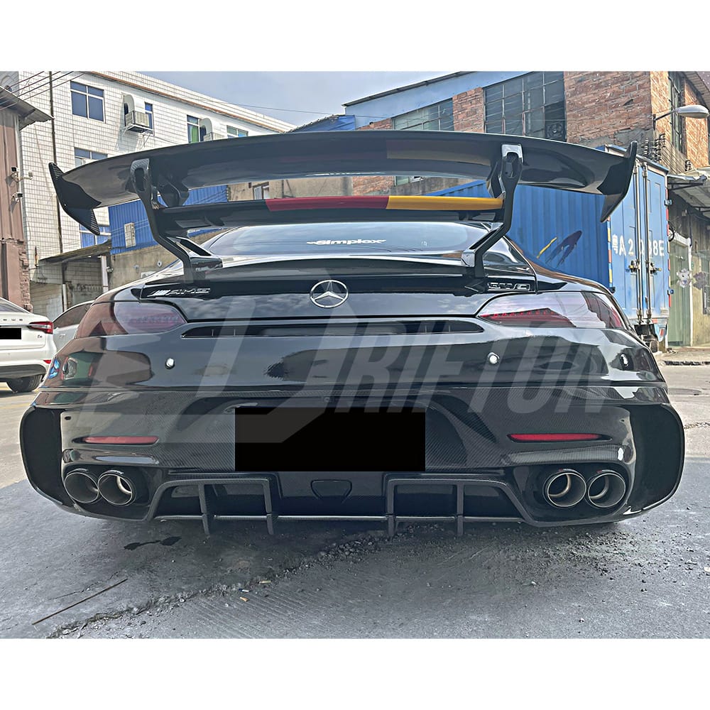 Black Series Style Carbon Fiber Rear Spoiler For Mercedes Benz AMG GT GTS GTC GTR 2015-2019