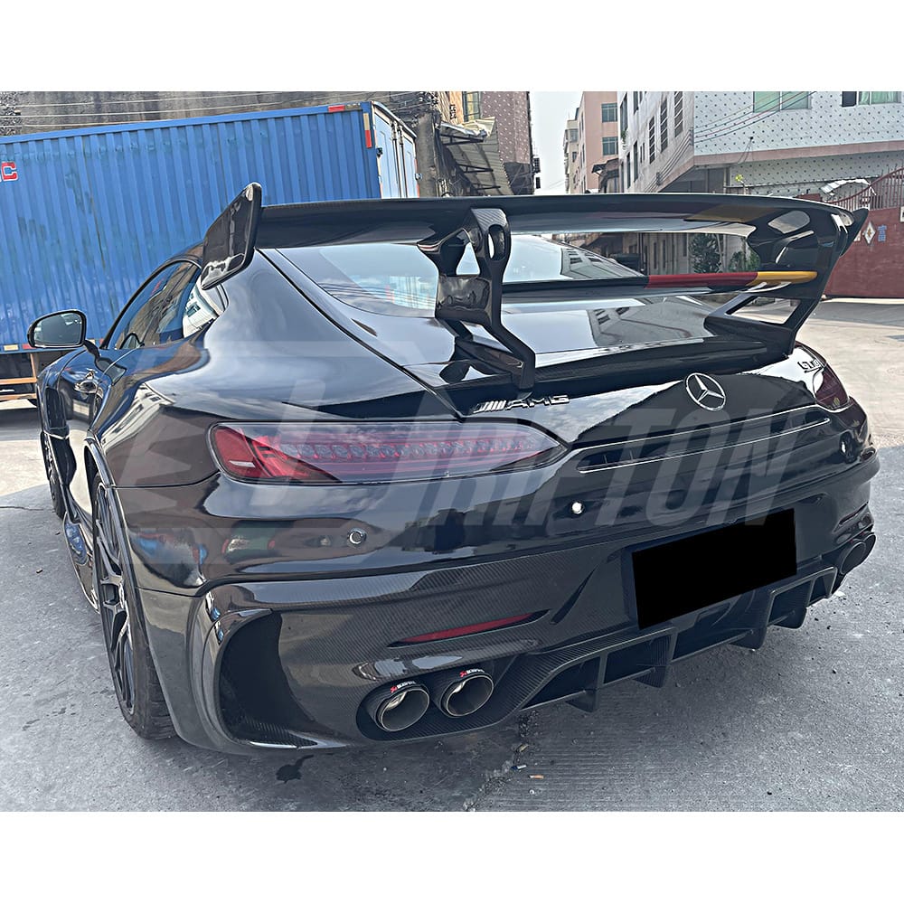 Black Series Style Carbon Fiber Rear Spoiler For Mercedes Benz AMG GT GTS GTC GTR 2015-2019