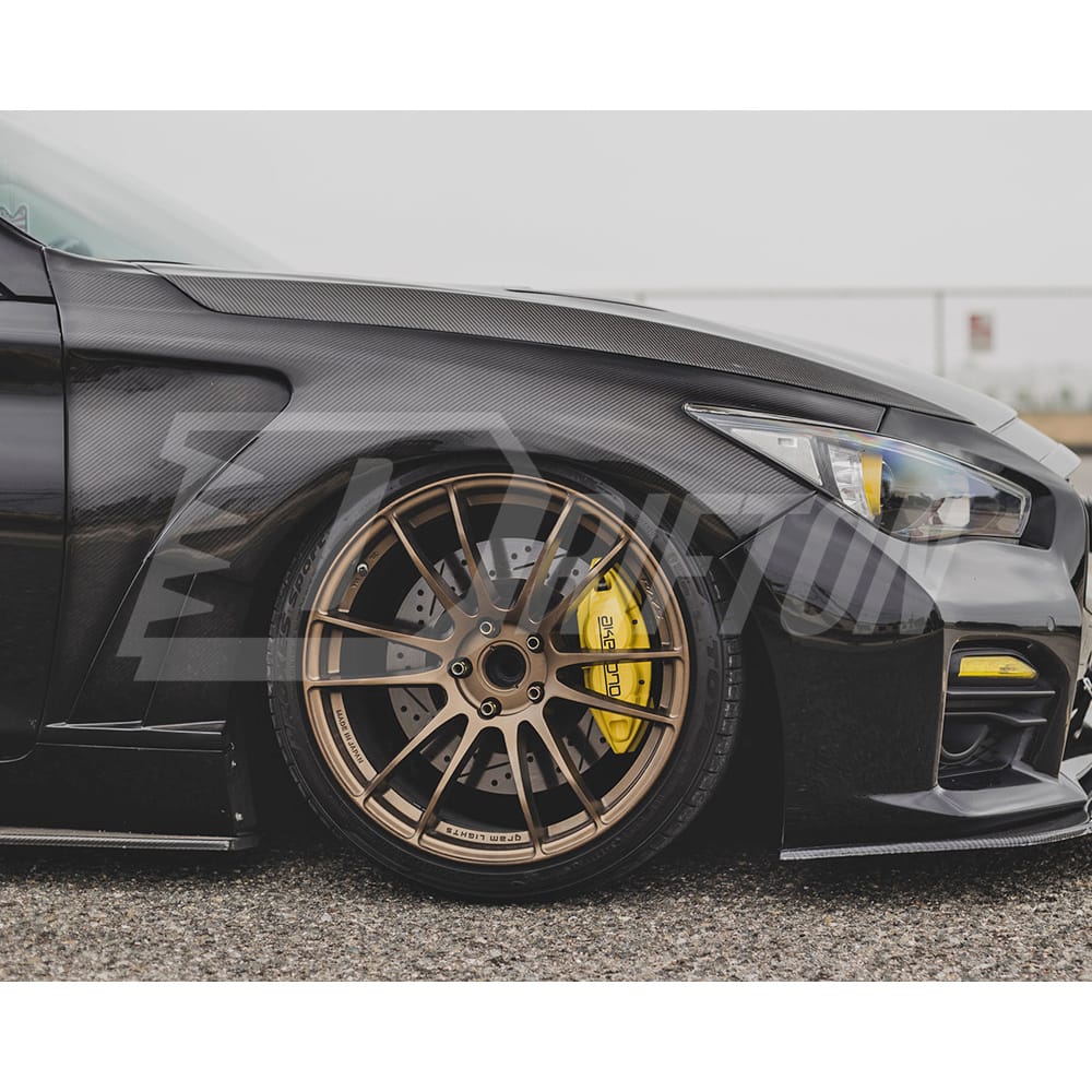Vents Style Carbon Fiber Fender For INFINITI Q50 2013-2024