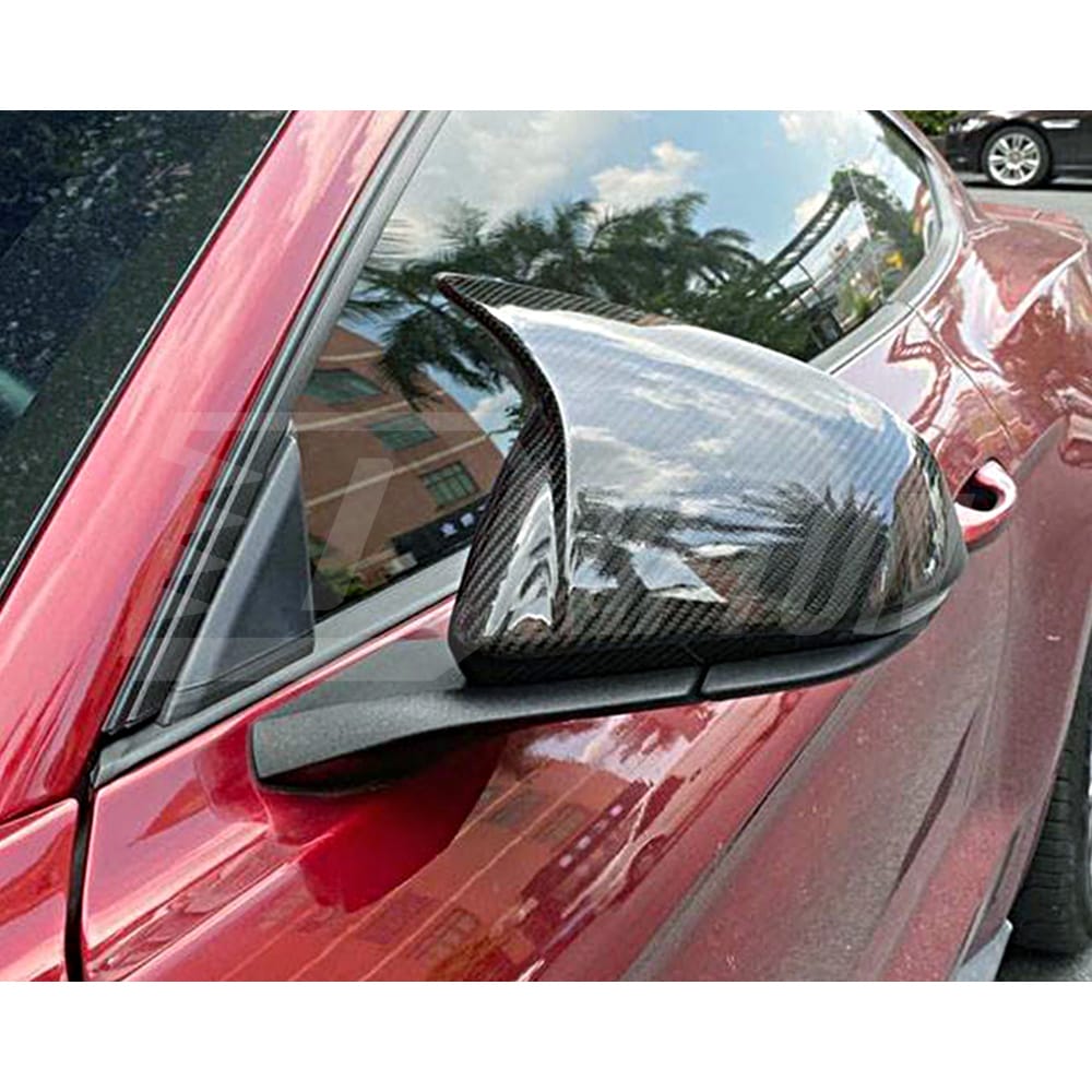 AN Style Carbon Fiber Mirror Cover For Ford Mustang 2015-2017