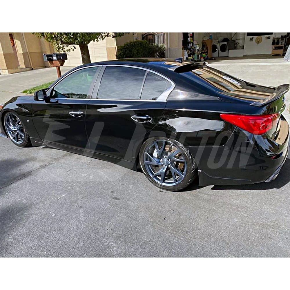 Honeycomb Weave Dry Carbon Fiber A B C Pillar Cover For INFINITI Q50 2013-2024