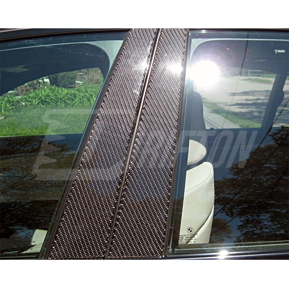 Honeycomb Weave Dry Carbon Fiber A B C Pillar Cover For INFINITI Q50 2013-2024
