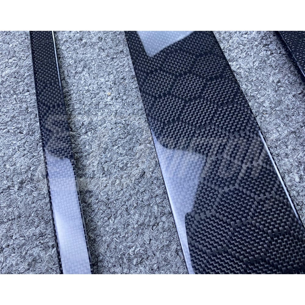 Honeycomb Weave Dry Carbon Fiber A B C Pillar Cover For INFINITI Q50 2013-2024