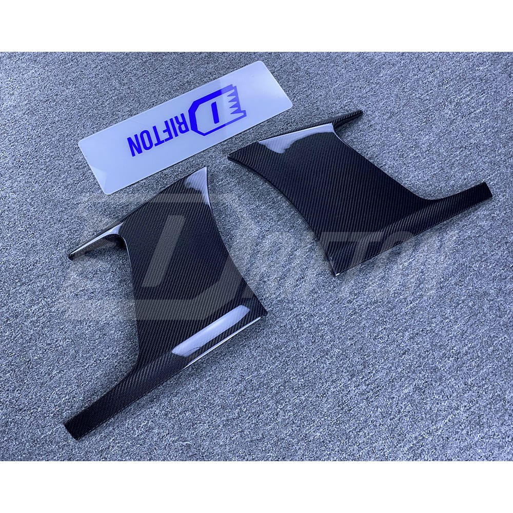 Top Secret Style Carbon Fiber Rear Fender Wheel Flare Trim Set For Nissan R35 GTR 2008-2019