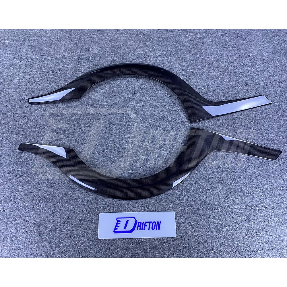Top Secret Style Carbon Fiber Rear Fender Wheel Flare Trim Set For Nissan R35 GTR 2008-2019