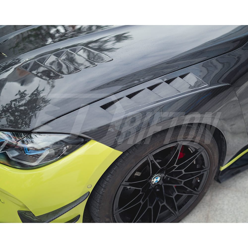 CMST Style Dry Carbon Fiber Front Canards For BMW G82 M4 G80 M3 2020-2024