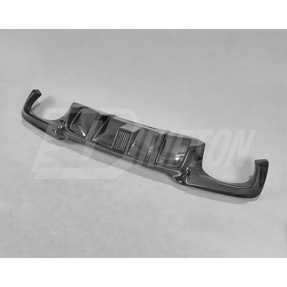 LED Brake Light Style Carbon Fiber Rear Diffuser For BMW 5 Series F10 F18 2010-2016
