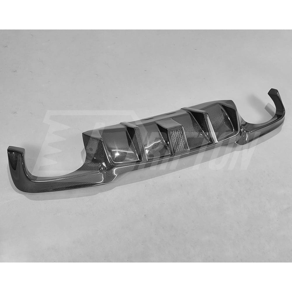 LED Brake Light Style Carbon Fiber Rear Diffuser For BMW 5 Series F10 F18 2010-2016