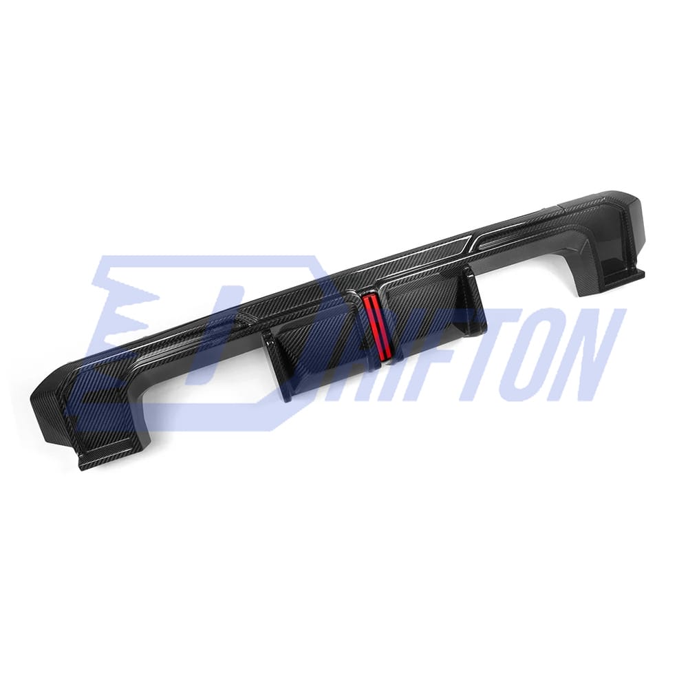 SQ Style Dry Carbon Fiber LED Brake Light Rear Diffuser For BMW G80 G81 M3 G82 G83 M4 2020-2024