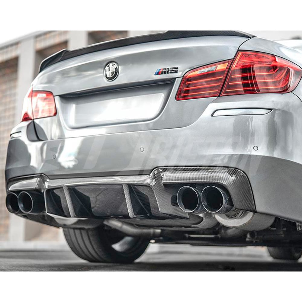 V2 Style Carbon Fiber Rear Diffuser For BMW 5 Series F10 F18 2010-2016