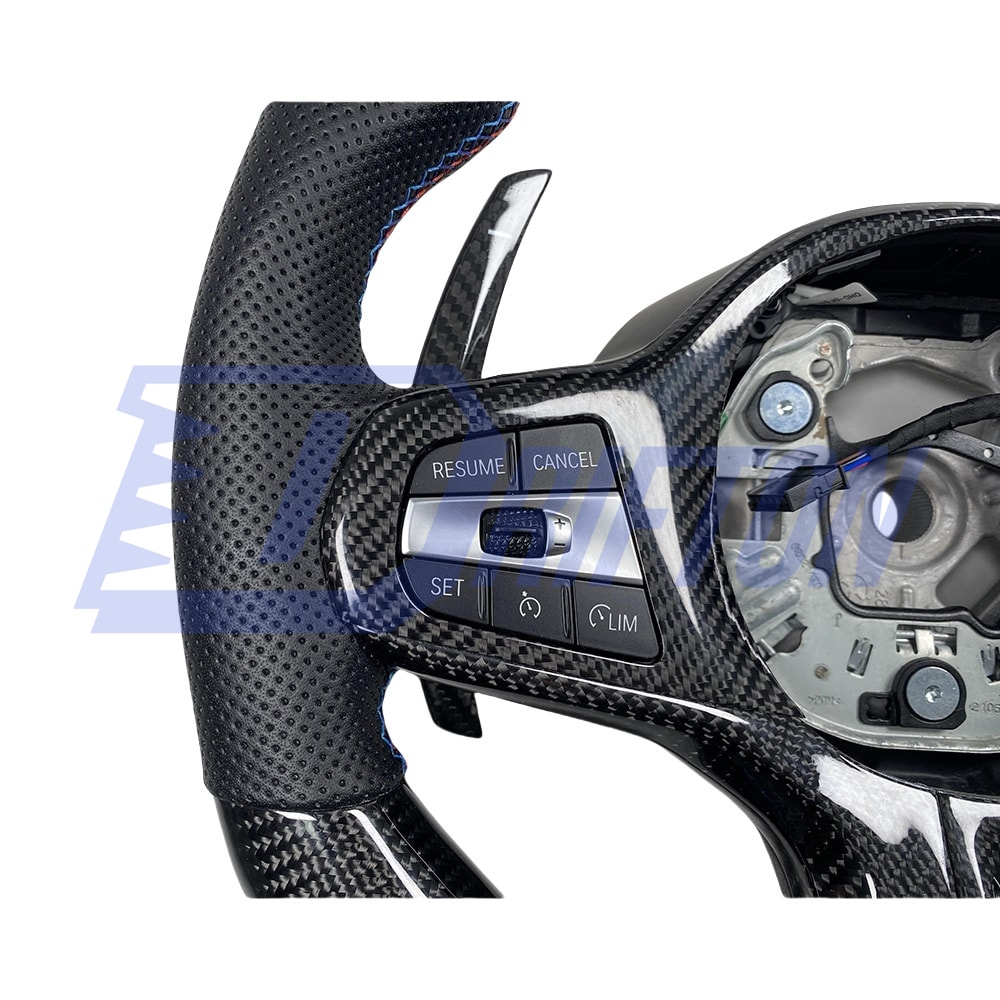 Customize Carbon Fiber Perforated Leather LED Display Steering Wheel For BMW 3 Series G20 2019-2025