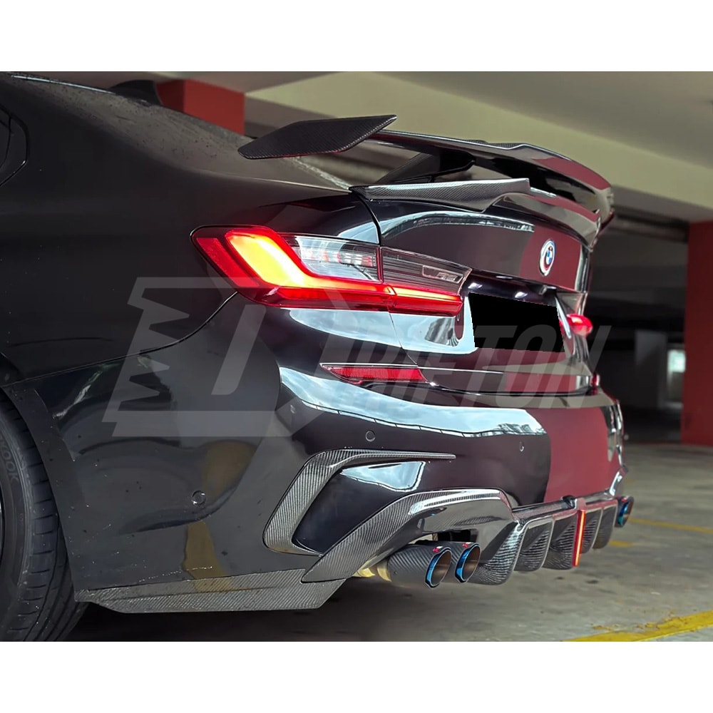 MP GT Style Carbon Fiber Rear Spoiler Wing For BMW 3 Series G20 2019-2025