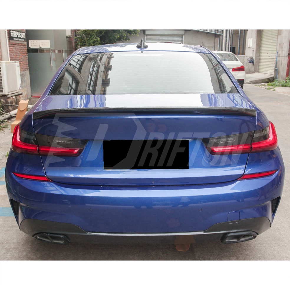MP Style Dry Carbon Fiber Rear Trunk Spoiler Wing For BMW 3 Series G20 2019-2025