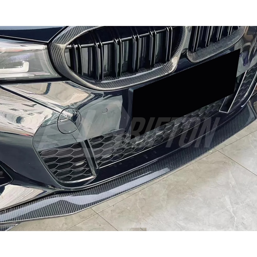 TAKD V2 Style Dry Carbon Fiber Front Lip For BMW 3 Series G20 2019-2022