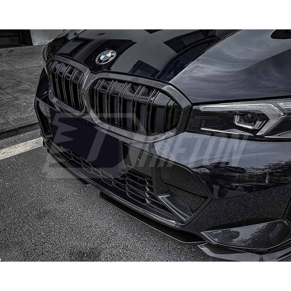 Double Slat Style Dry Carbon Fiber Front Grill For BMW 3 Series G20 LCI 2023-On