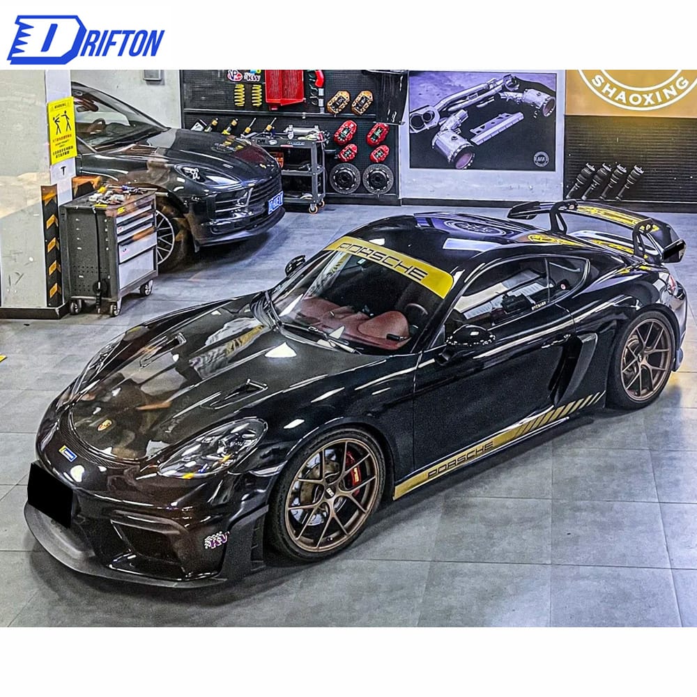 GT4RS Style Carbon Fiber Rear GT Spoiler For Porsche 718 Cayman Boxster 2016-2020