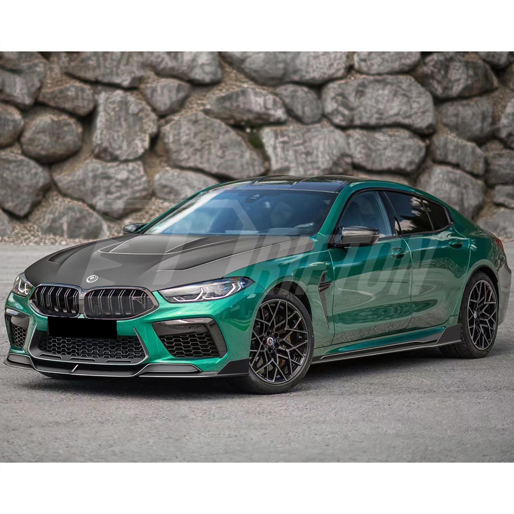 Paktechz Style Dry Carbon Fiber Front Bumper Trim For BMW M8 F93 2020-2024