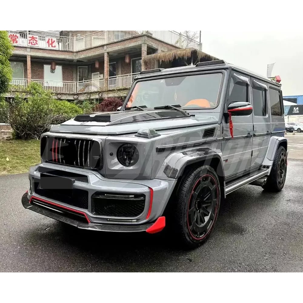 Convert Rocket G900 Style PP Body Kit With Dry Carbon Fiber Aero Kit With 24inch Wheel Rims For Mercedes Benz G Class W464 AMG G63 G500 G550 2018-2020