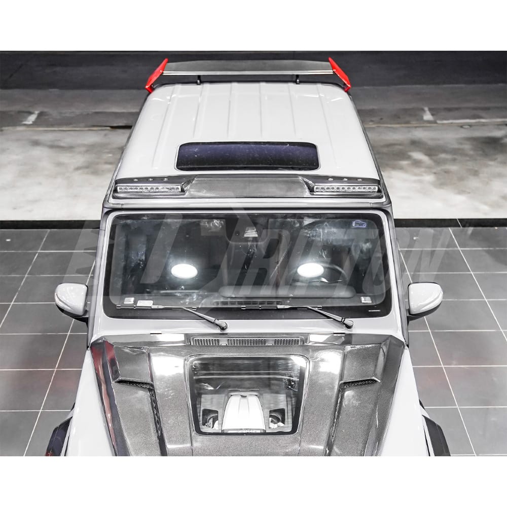 G900 Rocket Style Dry Carbon Fiber Rear Roof Spoiler For Mercedes Benz G-Class W464 G63 AMG 2019-2022