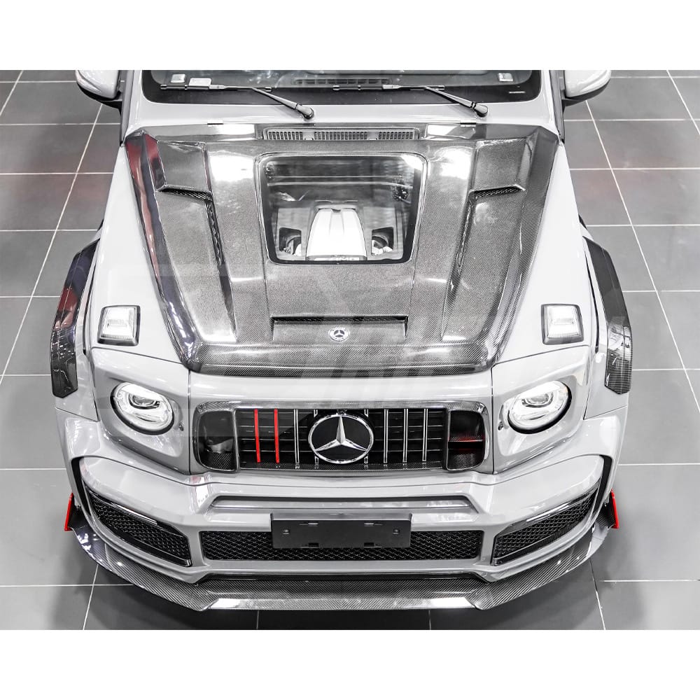 G900 Rocket Style Dry Carbon Fiber Rear Roof Spoiler For Mercedes Benz G-Class W464 G63 AMG 2019-2022