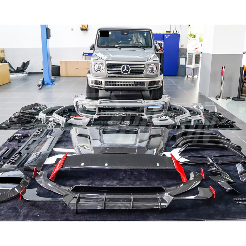 G900 Rocket Style Dry Carbon Fiber Rear Roof Spoiler For Mercedes Benz G-Class W464 G63 AMG 2019-2022