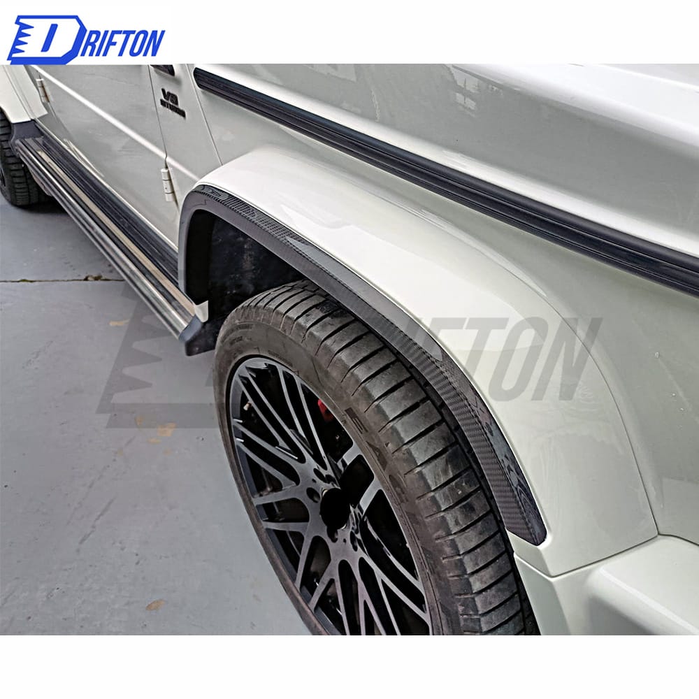 Urban Style Dry Carbon Fiber With Portion Primer Fender Wheel Trim For Mercedes Benz G-Class W464 AMG G63 2018-2020