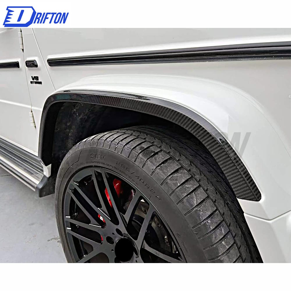 Urban Style Dry Carbon Fiber With Portion Primer Fender Wheel Trim For Mercedes Benz G-Class W464 AMG G63 2018-2020
