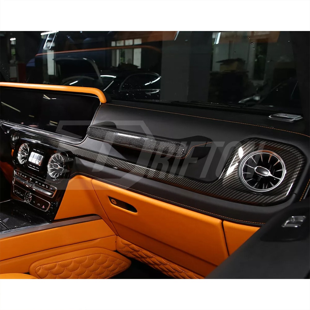 Dry Carbon Fiber Dash Board Cover Interior For Mercedes Benz G Class W464 G500 AMG G63 2018-2024