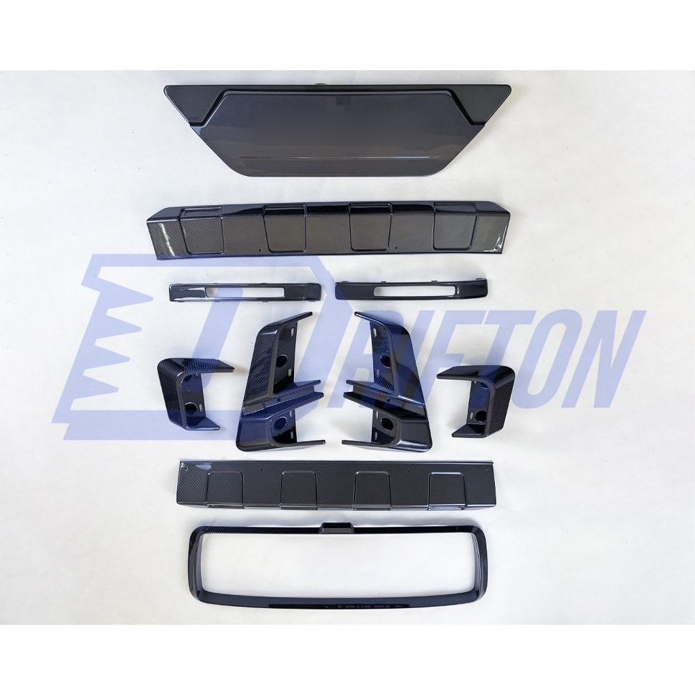 G800 Style Dry Carbon Fiber Brake Lights Cover For Mercedes Benz G Class W464 G63 Brabus 2019-2025