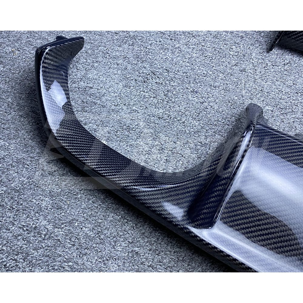 Varis Style Carbon Fiber Rear Diffuser Underboard With Lip For BMW M3 M4 F80 F82 F83 2014-2020
