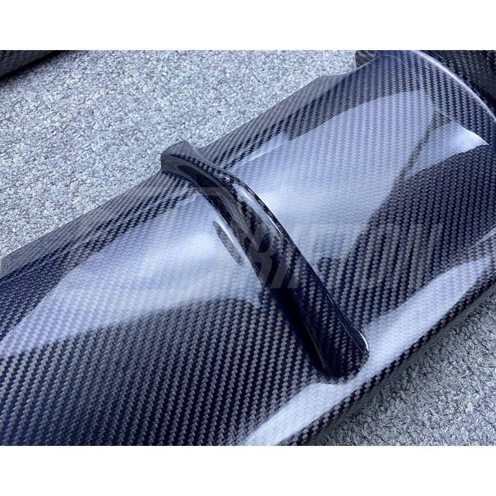 Varis Style Carbon Fiber Rear Diffuser Underboard With Lip For BMW M3 M4 F80 F82 F83 2014-2020
