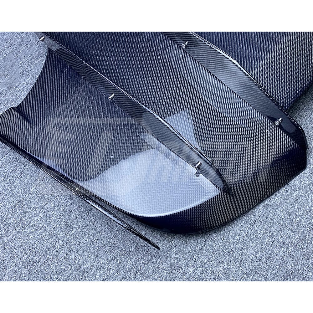 Varis Style Carbon Fiber Rear Diffuser Underboard With Lip For BMW M3 M4 F80 F82 F83 2014-2020