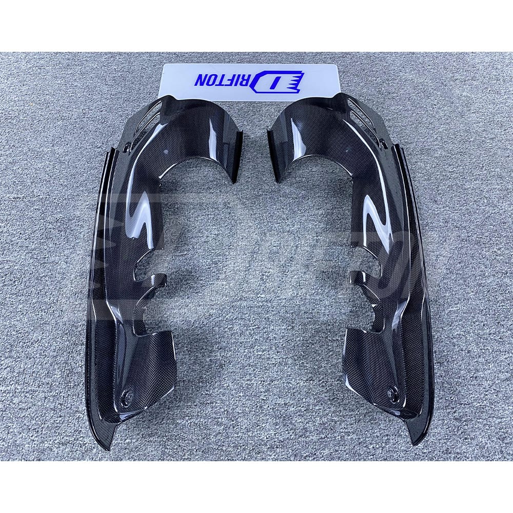 Dry Carbon Fiber Engine Bay Compartment Side Cover Kits For Ferrari 488 Spider 2015-2019