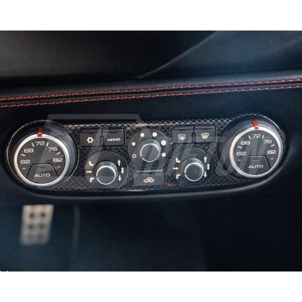 OEM Style Dry Carbon Fiber AC Control Panel Trim Interiors Kit For Ferrarir 488 GTB Spider 2015-2019